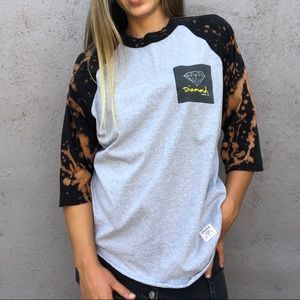 Diamond supply Co 3/4 length sleeve baseball tees